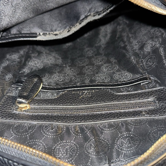 Michael Kors Rhea Black Leather and Gold Pyramid Stud Backpack - Picture 7 of 7